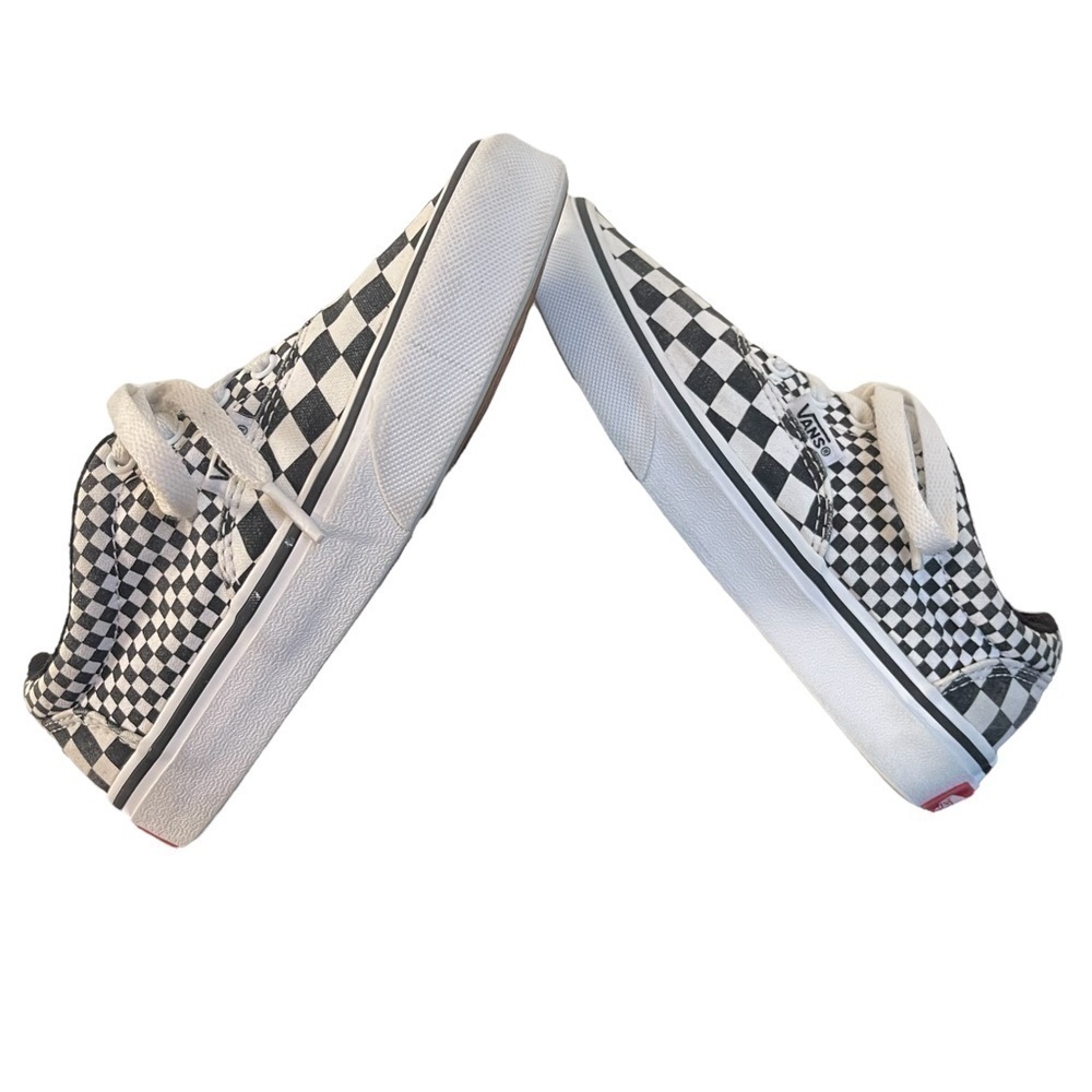GUC Vans youth skateboard sneakers, checkered, black and white, size 1 youth - Picture 2 of 10